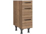 Schubkastenunterschrank Structura Eiche dunkel