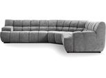 Ecksofa DESIGNWERK "Cielo L-Form, Design und aufwendige Detailverarbeitung", shine argento, B:338cm H:83cm T:338cm, 100% Polyester, Sofas, Ecksofa, mit Sitztiefenverstellung