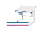 Inter Link Schülerschreibtisch Milo 3 in 1 in weiss, blau und pink