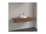 Villeroy und Boch Antao Waschtisch-Unterschrank L10012HM mit Beleuchtung, 1 Auszug, 1200 x 190 x 500 mm, Front ohne Struktur, Warm Walnut / Warm Walnut