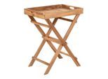 Gardenson Tabletttisch, Braun, Holz, Teakholz, rechteckig, 49.5x39x29 cm, Wohnzimmer, Wohnzimmertische, Beistelltische