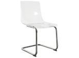 Stylife Schwingstuhl, Chrom, Transparent, Metall, Kunststoff, Rundrohr, C-Form, 48x86x50 cm, abwischbar, Esszimmer, Stühle, Esszimmerstühle, Schwingstühle