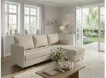 Ecksofa DOREL HOME "LINDHUS, L-Form, Breite 194cm, verschiedene Stellvarianten, Modulsofa", beige (creme), B:194cm H:80cm T:130cm, 100% Polyester, Sofas, Ecksofa, Recamiere, Stauraum, Cord und Chenille-Bezug