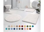 Badematte KLEINE WOLKE "RELAX", weiß (polarweiß), H:30mm, Polyacryl, Badematten, Badematte, Badteppich, meliert, rechteckig, rund & als Set erhältlich