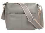 Umhängetasche SAMANTHA LOOK, Mädchen, Gr. B/H/T: 26cm x 24cm x 5cm onesize, grau, Leder, unifarben, Taschen Umhängetasche, echt Leder, Made in Italy