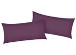 Kissenbezüge OTTO HOME "Luisa", lila (dunkellila), B:40cm L:80cm, Renforcé, Renforcé, Kissenbezüge, Kissenbezüge, aus 100% Baumwolle, mit Reißverschluss, atmungsaktiv, uni