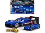 Modellbausatz MATTEL "Mattel Brick Shop Hot Wheels, SPEED SERIES CADILLAC", blau, Modellbausätze, KinderB:7cm H:4cm L:18cm, Kunststoff, Modellbausatz, B:7cm H:4cm L:18cm