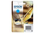 Original Epson Tintenpatrone C13T16224012 / 16 Cyan