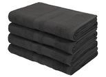 Duschtücher OTTO HOME "Vanessa, 4 Duschtücher, 70x140cm, in Standard- und Premium-Qualität", grau (anthrazit), B:70cm L:140cm, Walkfrottee, Obermaterial: 100% Baumwolle, Handtücher, Duschtücher, Handtücher mit Bordüre, 100% Baumwolle, einfarbig, weich, Topseller