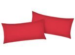 Kissenbezüge OTTO HOME "Luisa", rot, B:40cm L:80cm, Renforcé, Renforcé, Kissenbezüge, Kissenbezüge, aus 100% Baumwolle, mit Reißverschluss, atmungsaktiv, uni
