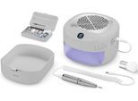 Maniküre-Pediküre-Set BEURER "MP 210 LUX, professionelle Maniküre-Pediküre-Station für zu Hause", grau, Nagelpflegegeräte, KinderB:19cm H:12,4cm T:19cm, Maniküre-Pediküre-Set, Mit Nagelfräser, UV/LED -Lampe und Nagelstaubabsauger, B:19cm H:12,4cm T:19cm