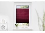 Plissee K-HOME "Klemmfix Pisa" Gr. 45, rot (bordeaux), B:45cm H:130cm, Obermaterial: 100% Polyester, Plissees, Crushed-Optik