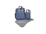 Moni Wickeltasche Lydia, zusätzliche Tasche, Wickelunterlage, Reißverschluss blau