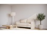 BRUNO Schlafsofa 160cm in Creme Ecru Beige | Schmal | stabiles Massivholz & Boxspringkomfort