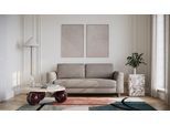 BRUNO Schlafsofa 160cm in Taupe Grau-Beige | Klassik | stabiles Massivholz & Boxspringkomfort
