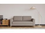 BRUNO Schlafsofa 160cm in Taupe Grau-Beige | Klassik | stabiles Massivholz & Boxspringkomfort