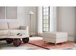 BRUNO Hocker 70x70 in Creme Ecru Beige | Gemütliche Ablage und praktische Aufbewahrung