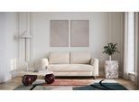 BRUNO Schlafsofa 140cm in Creme Ecru Beige | Klassik | stabiles Massivholz & Boxspringkomfort