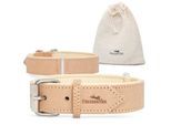 Freudentier gefüttertes Halsband aus Leder sand 61,5 cm, 3,5 cm