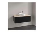Villeroy und Boch Antao Waschtisch-Unterschrank K31013PD 100x36x50cm, Waschbeckenplattenfarbe botticino, black matt lacquer