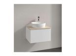 Villeroy und Boch Antao Waschtisch-Unterschrank K29053MT 60x36x50cm, Hahnloch, Waschbeckenplattenfarbe botticino, white matt lacquer