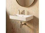 CARLDIX x LAUFEN Handwaschbecken 45 cm A91001004501 Weiß, 450 x 360 mm, mit Hahnloch und Überlauf, Wandmontage