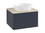Villeroy und Boch Antao Waschtisch-Unterschrank K29113HG 60x36x50cm, Waschbeckenplattenfarbe botticino, midnight blue matt lacquer