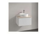 Villeroy und Boch Antao Waschtisch-Unterschrank K29153GF 60x36x50cm, Hahnloch, Waschbeckenplattenfarbe botticino, glossy white lacquer
