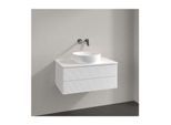 Villeroy und Boch Antao Waschtisch-Unterschrank K19150MT 80x36x50cm, Hahnloch, Waschbeckenplattenfarbe Lack, white matt lacquer
