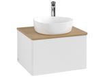 Villeroy und Boch Antao Waschtisch-Unterschrank K29151GF 60x36x50cm, Hahnloch, Waschbeckenplattenfarbe honey oak, glossy white lacquer