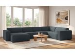 Wohnlandschaft OTTO HOME "Clayton Breite 371 cm, U-Form", grau, B:371cm H:70cm T:220cm, 100% Polyester, Sofas, Wohnlandschaft, in einem trendigen Cord-Bezug, verschiedene Kombinationen verfügbar