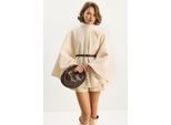 Gemêleerde Oversized Overjas met Knopen sluiting