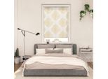 Seitenzugrollo LICHTBLICK ORIGINAL "Rollo Klemmfix, ohne Bohren, Verdunkelung, Stripy Boho Drop India", beige (beige, weiß), B:60cm H:150cm, Polyester, Rollos, Seitenzugrollo