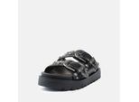Buffalo Raya Ari West Leder Damen Schwarz Sandalen