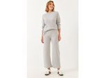 Rippstrukturierter Crew-Neck-Pullover und Hosen-Set