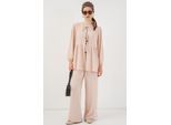 Rundhals Lange Tunika und Weite Hosen Set