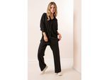 Strukturiertes Langarm-Strickshirt und Strickhose Set