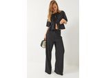 Getextureerde Twee-delige Co-ord Set met Rimpeldetails