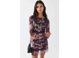 Bloemen Mini Jurk met Lange Mouwen