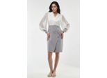 V-hals Midi Jurk met Knopdetail