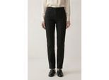Hoch geschnittene Straight-Leg-Denim-Hose mit Taschen