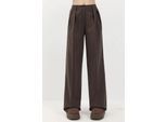 Gestreepte Wijde Pantalon met Plissé