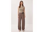 Hoch taillierte weite Palazzo-Hose mit Gürtel