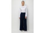 Hochtaillierte Weite Hose mit Accessoire-Detail