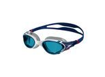 Speedo Heren Biofuse zwembril (Blauw/Wit/Rood)