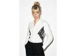 Kraagloze Blouse met Kanten Details