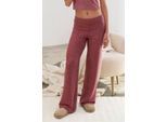 Elastische Taille weiche strukturierte Strickhose