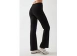 Hoch geschnittene weit geschnittene Crepe-Hose