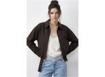 Oversized Denim Bomberjack met Riem