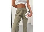 Elastische Taille Rechte Broek